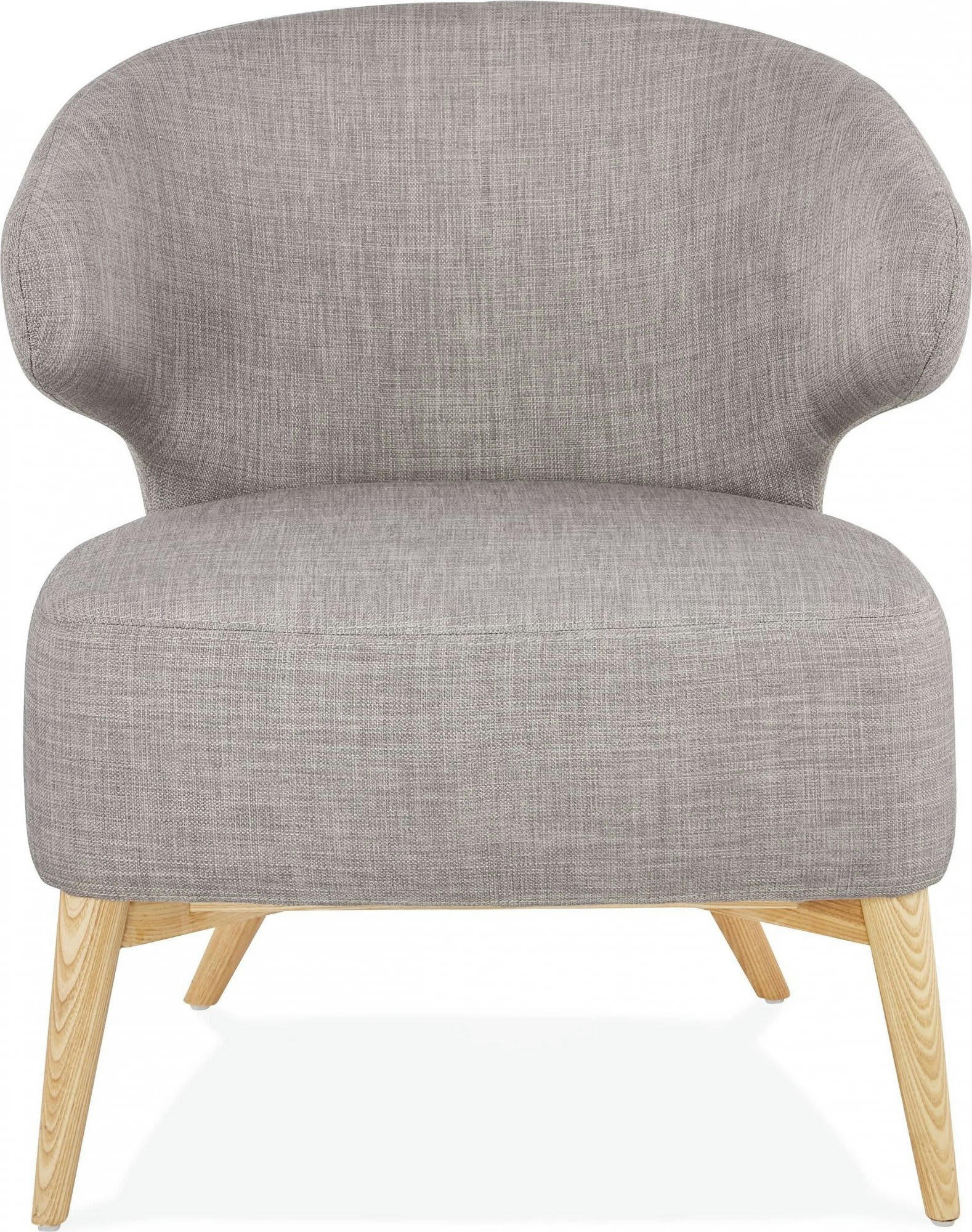 MISSY - Fauteuil Tissu Gris H. assise 40 cm rembourré