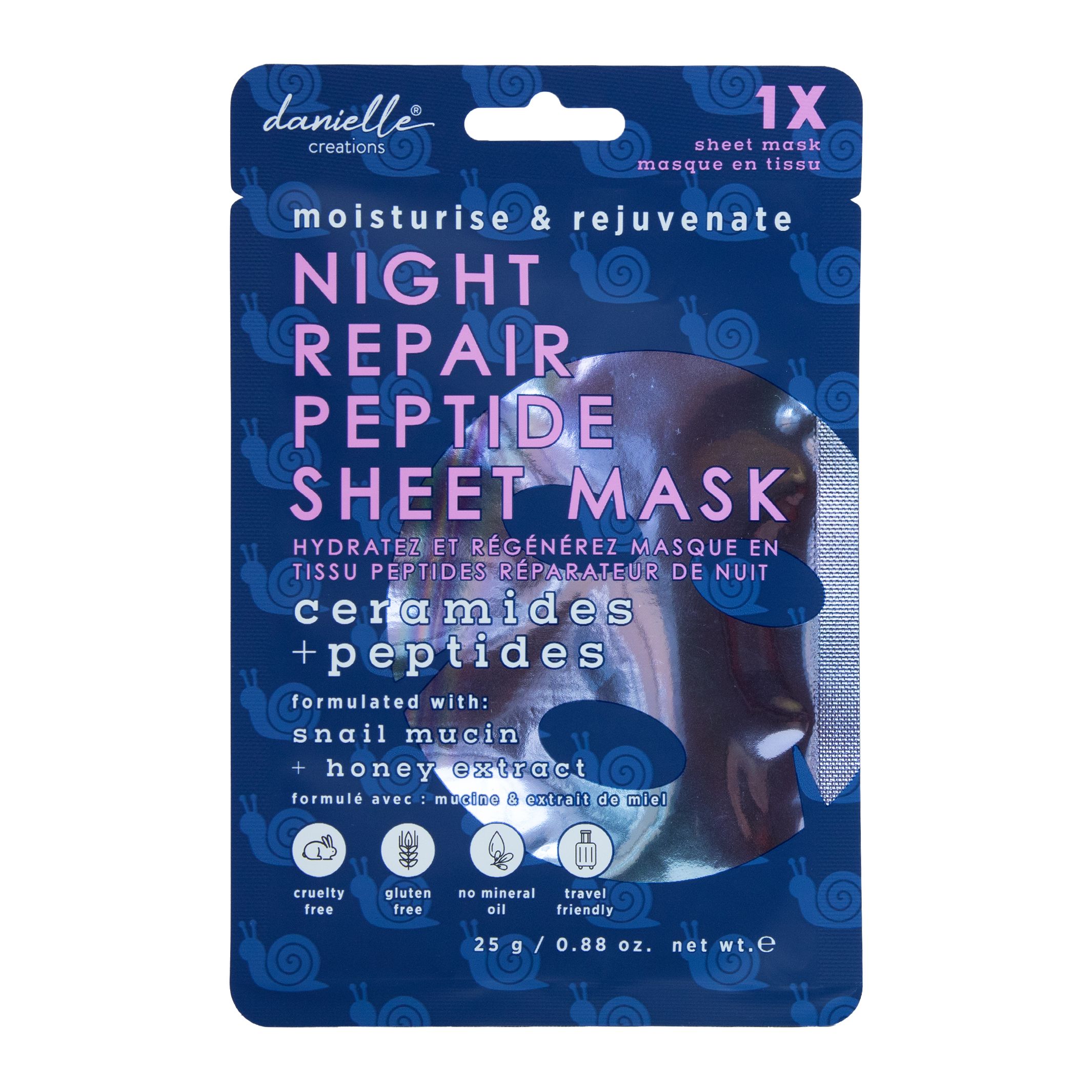 Danielle Creations Night Repair Peptide Sheet Masks 5 Pack Gift Set