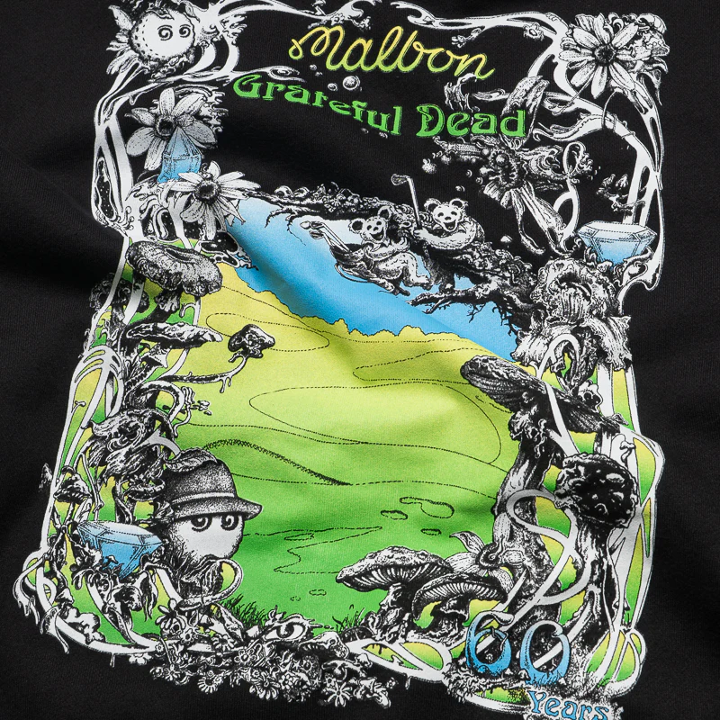 Malbon Golf x Grateful Dead Fesque Hoodie - Black