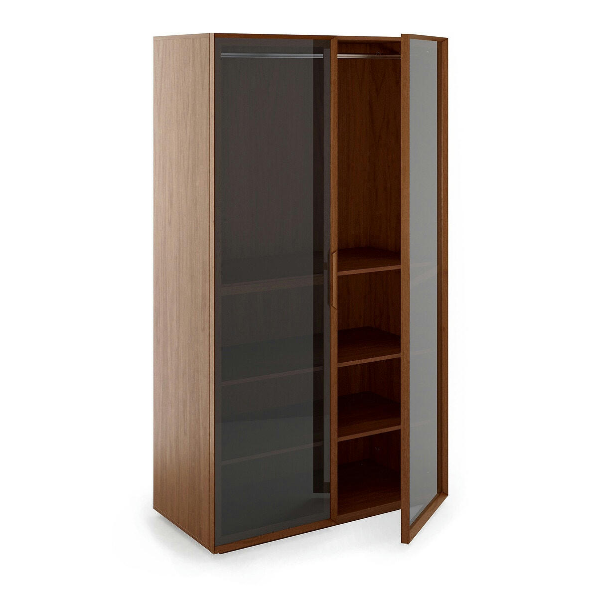 Caisson pour dressing plaqué noyer L120cm, Johanez