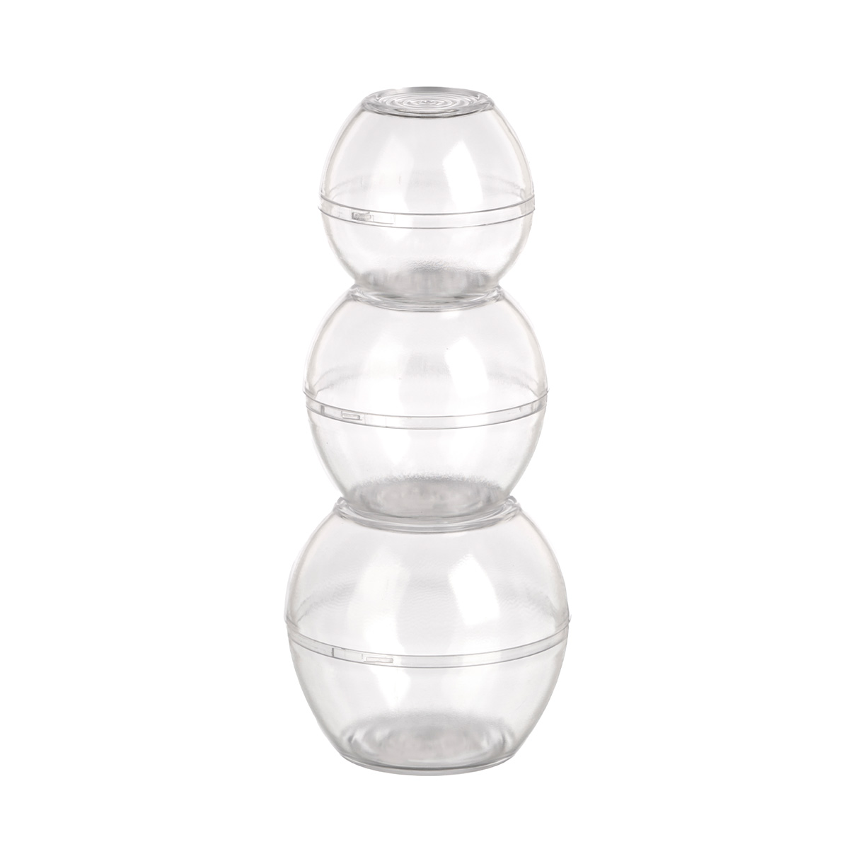 Conjunto 3 recipientes plástico transparente