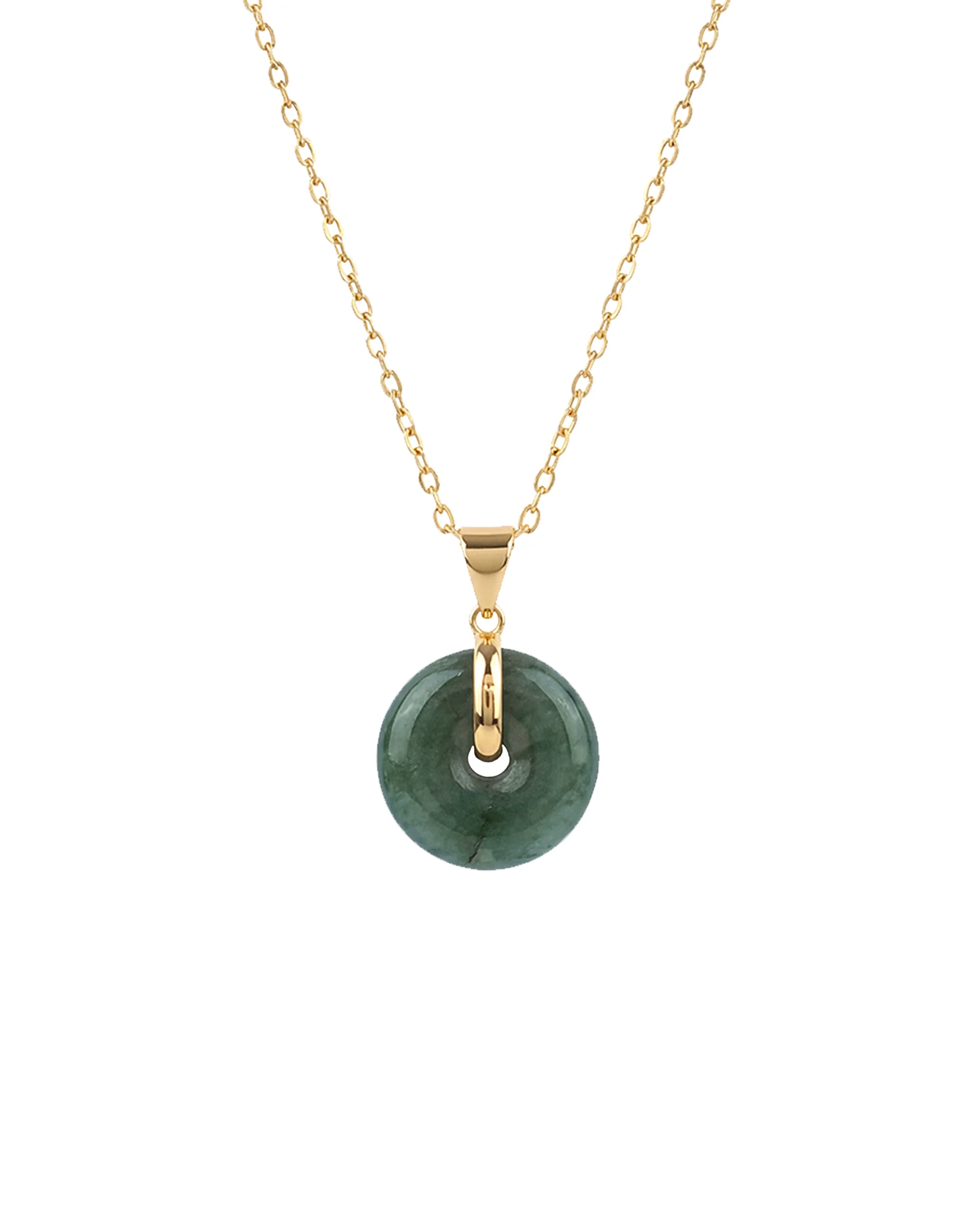 Button — Jade Pendant Necklace
