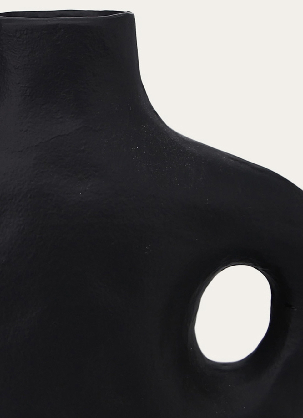 VASE FORME ABSTRAITE EN ALUMINIUM NOIR