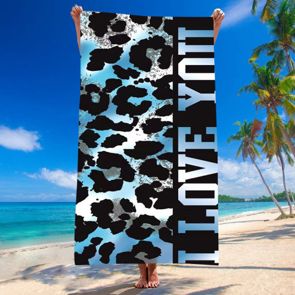 Ręcznik kąpielowy plażowy 100x180 I love you