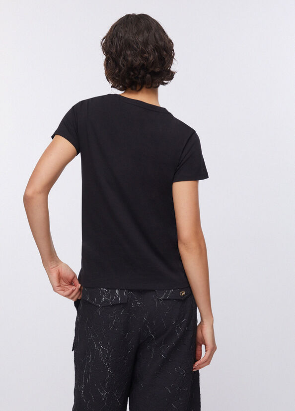 T-shirt con strass