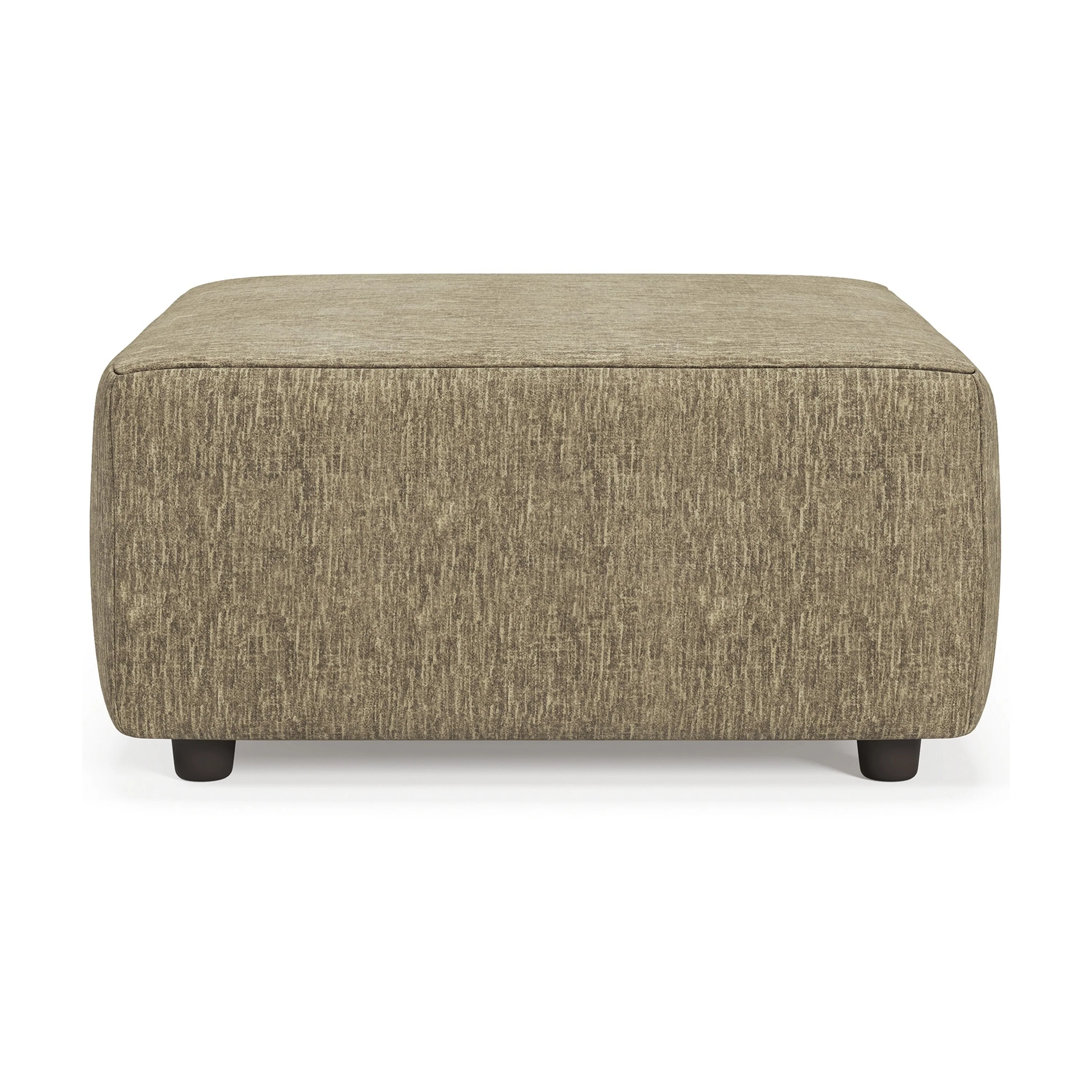 Jemmy Oversized Accent Ottoman, Dark Taupe Brown Polyester 39 Inch