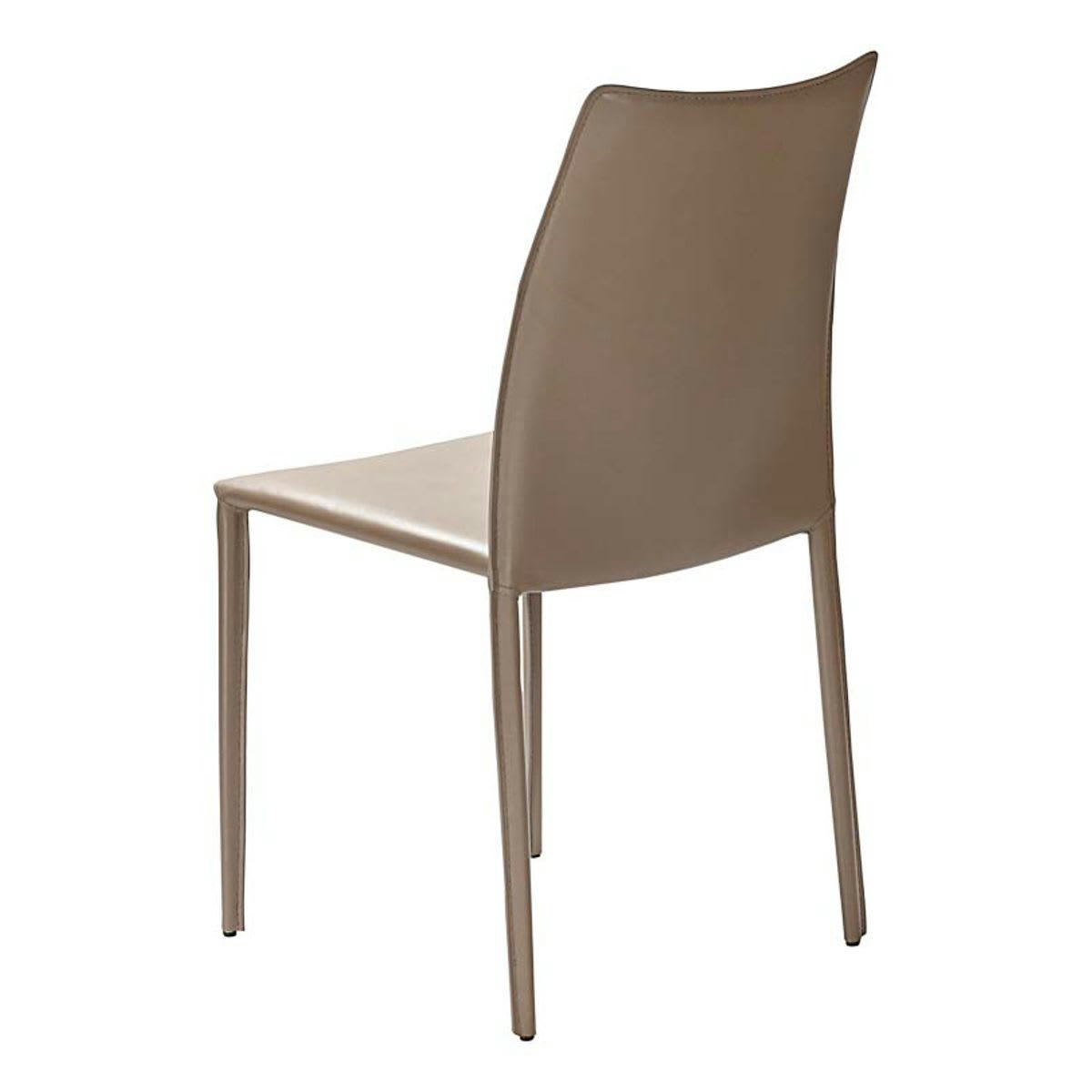 SOLÈNE - Chaise de repas en cuir reconstitué sable