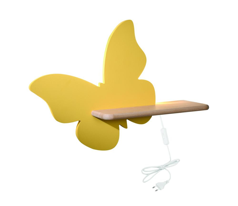 Kinkiet BUTTERFLYżółty LED 1x4W 250lm wym:29,5x40x12cm IP20 Candellux
