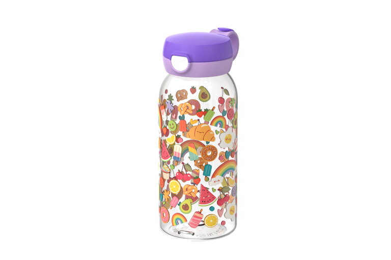 Campus drinkfles met flipdop 600 ml - Food Fest