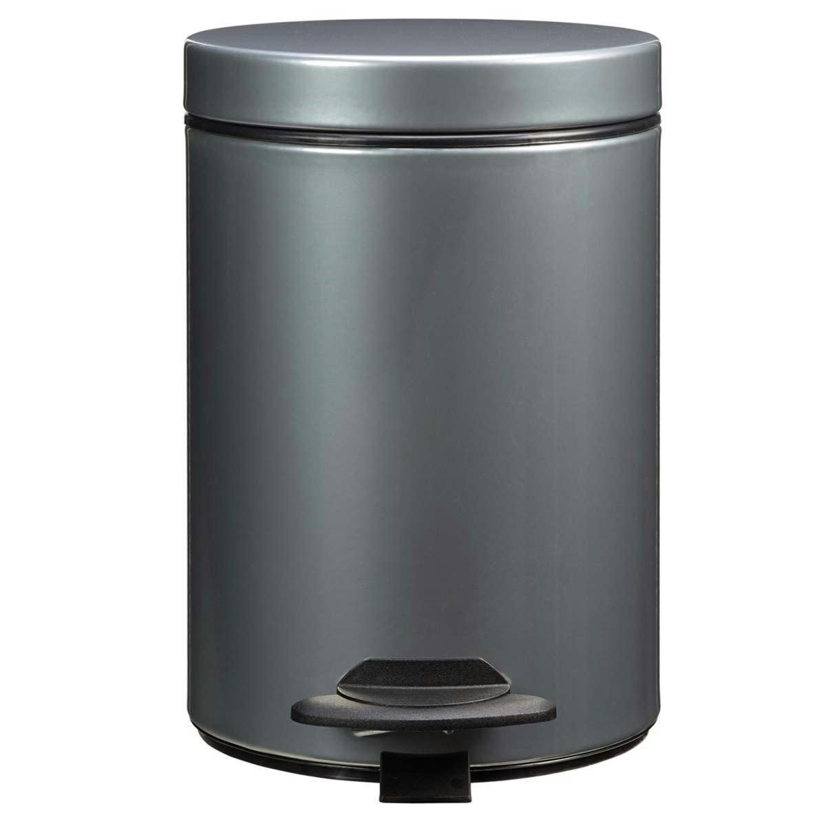 CYJEU - Poubelle à pédale 3L en Métal Gris