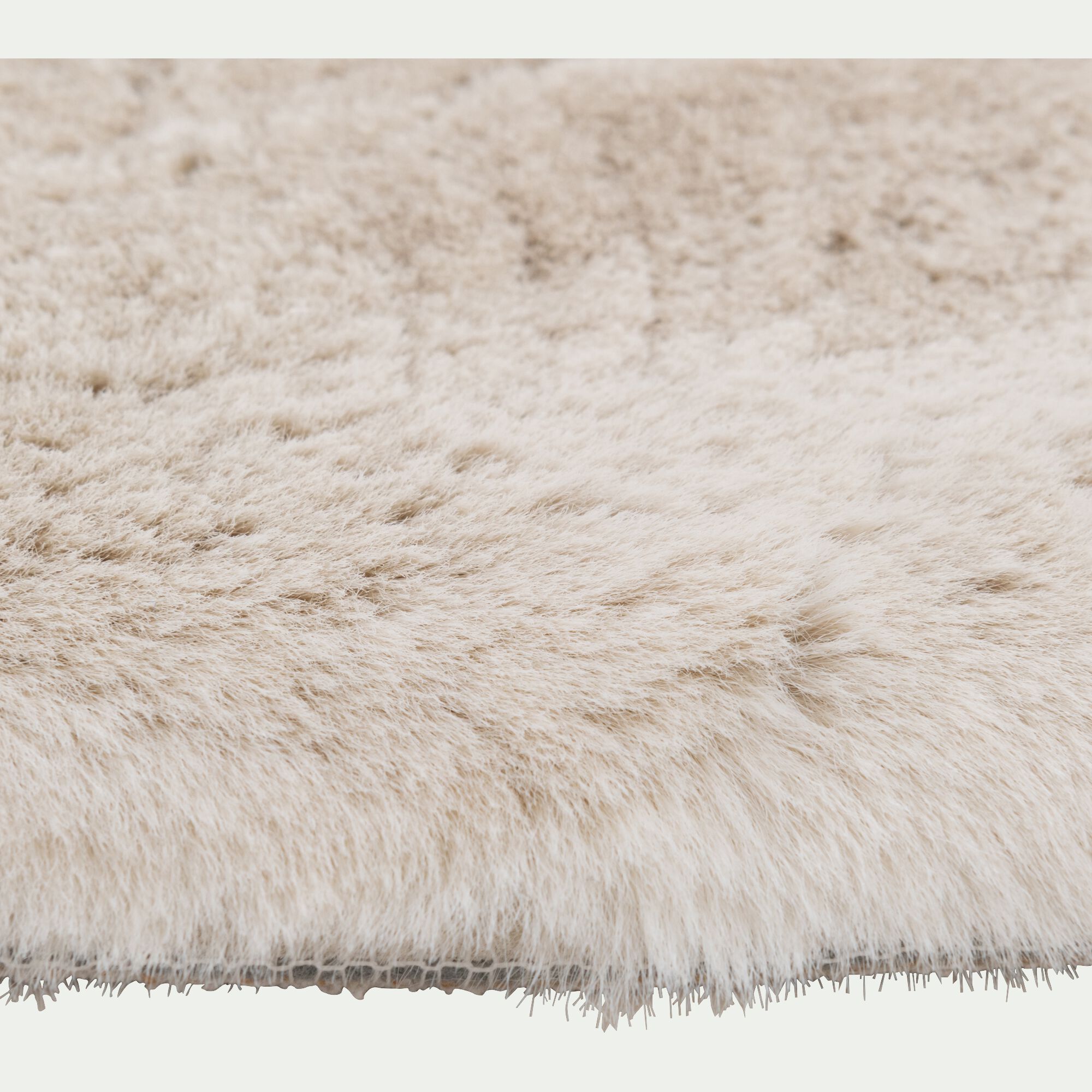 JOUVE - Tapis imitation fourrure - beige D120cm