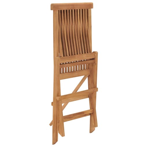 NNEVL Folding Garden Chairs 4 pcs Solid Wood Teak