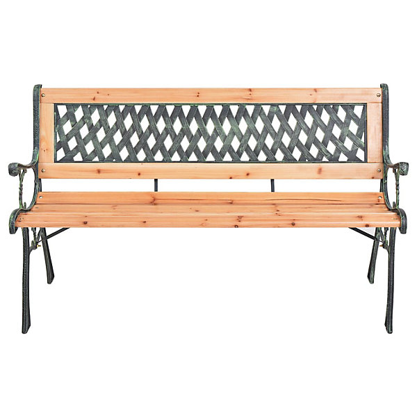 Banc de jardin meuble de patio bois Helloshop26