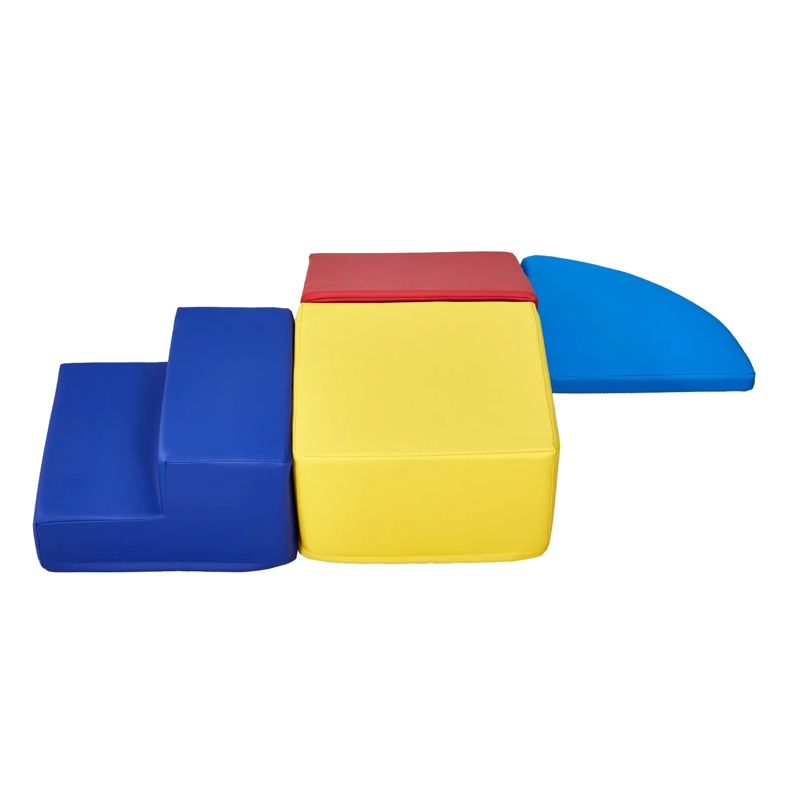 Multi Color PU Leather Foam Climbing Blocks Set, 4 Piece Educational Design - Multi Color - N/A
