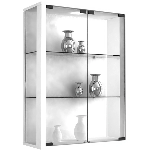 Vitrine »Udina«, mit LED-Beleuchtung, BxH: 60 x 80 cm, Holzwerkstoff/Glas