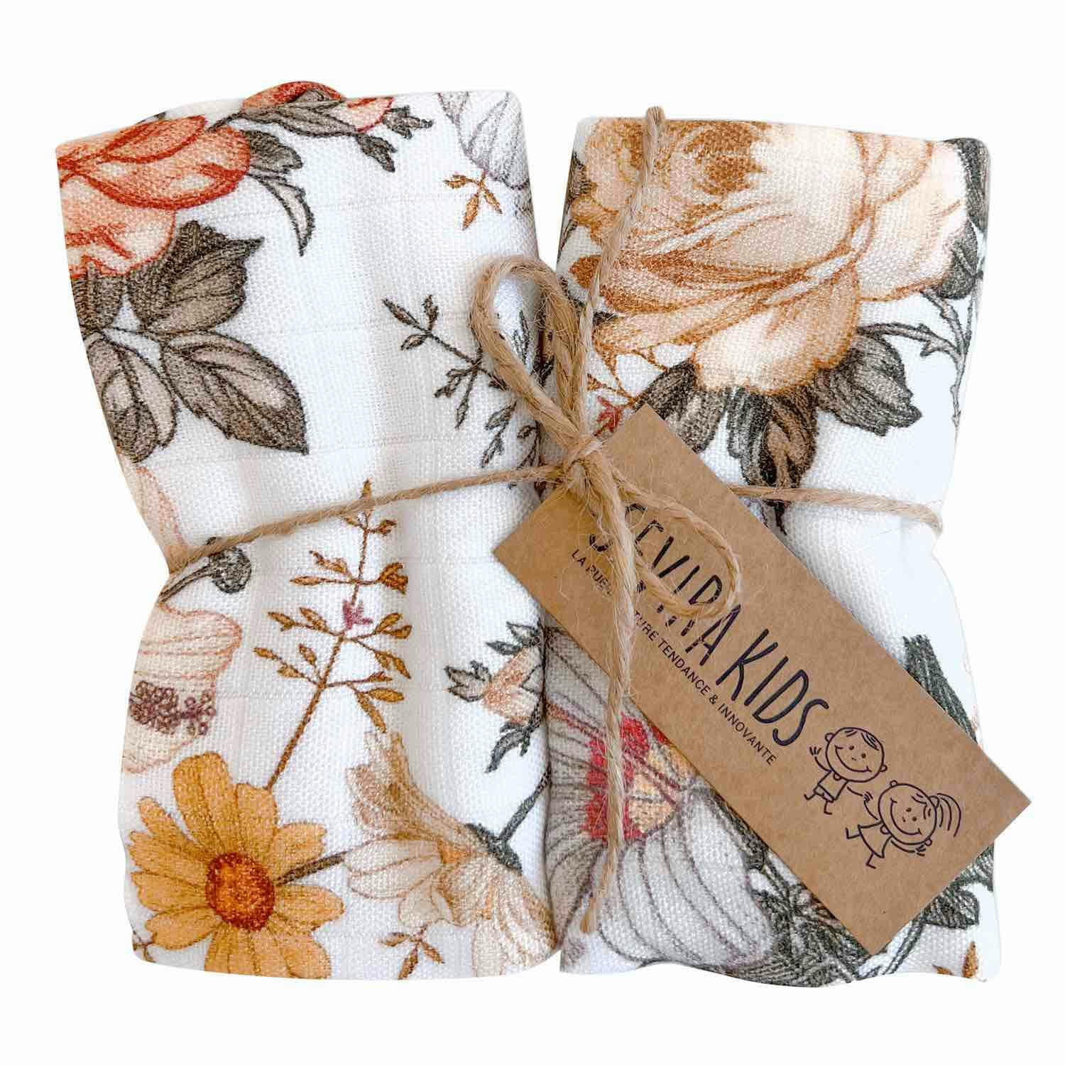 NÉO VINTAGE - Lot de 2 langes en bambou