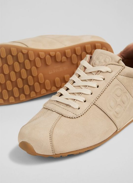 Spring Cream Suede Motif Trainers