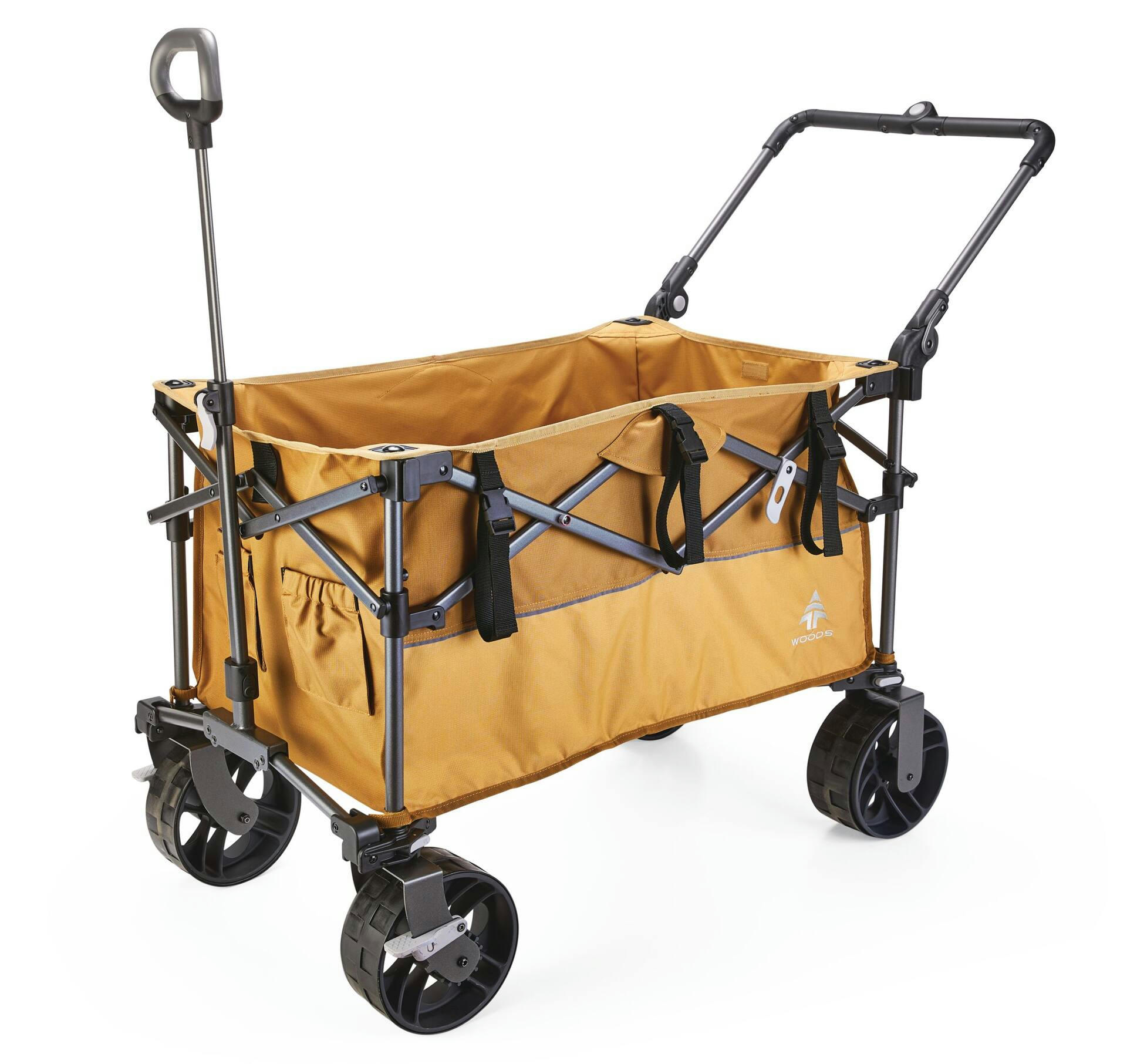 Woods Overlander Fully-Equipped Folding Wagon, 102-kg, Brown