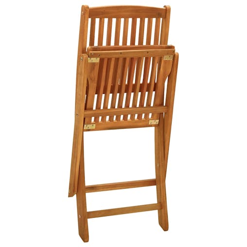 NNEVL Folding Garden Chairs 4 pcs Solid Eucalyptus Wood