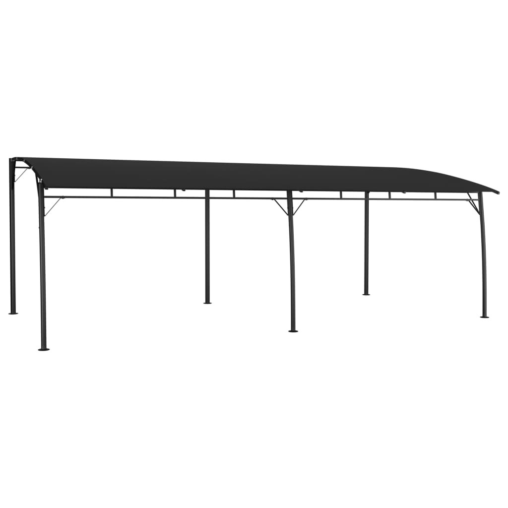 Zadaszenie ogrodowe Antracyt 6 x 3 x 2.55 m Poliester vidaXL