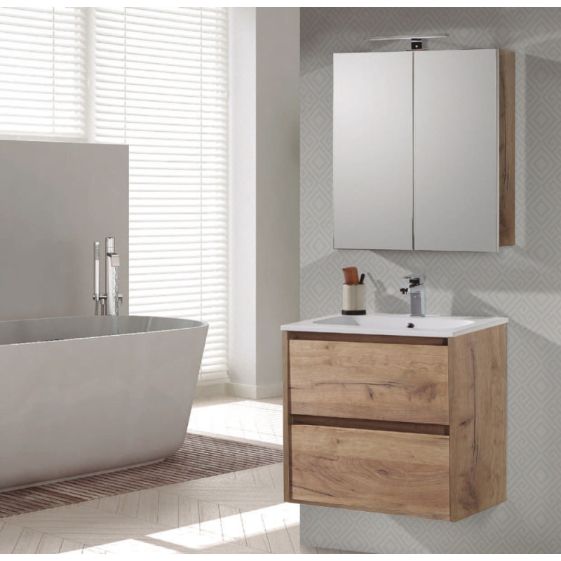 Ensemble de salle de bain Melanie Plus chêne 60 cm THYS