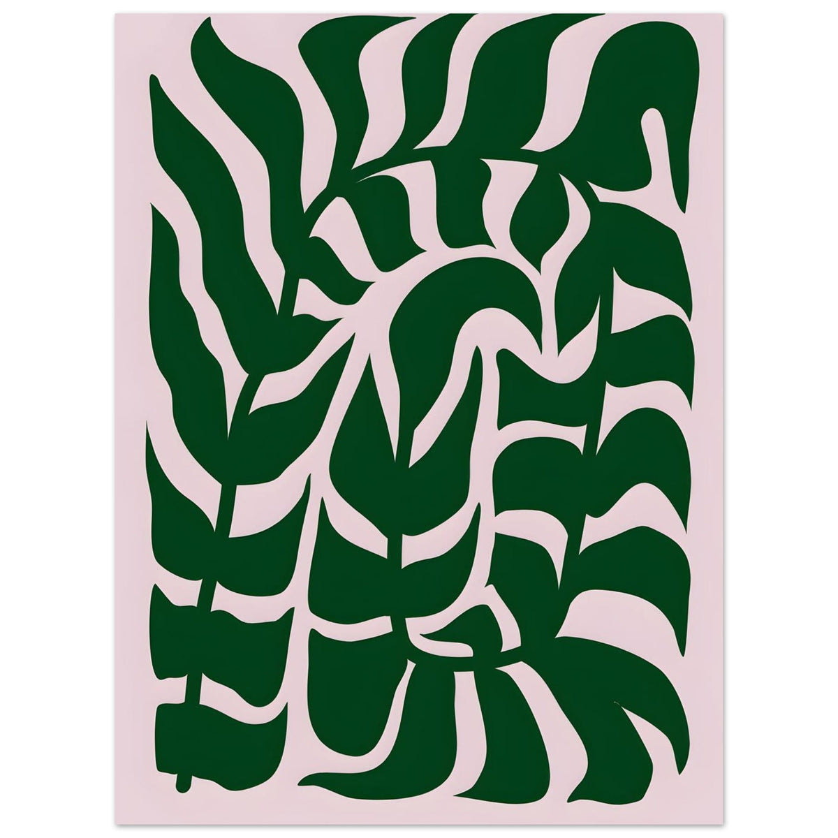 Artfulprints Poster Matisse – Sea petal symphony  - 30x40 cm - Donkergroen