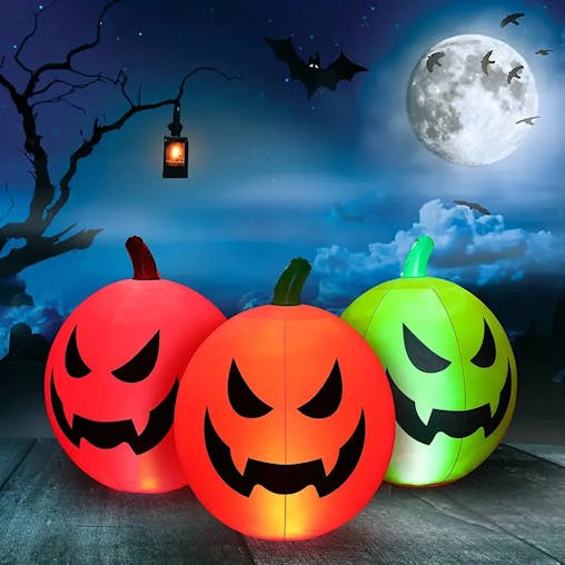 NNETM Remote Glow: Illuminated Inflatable Pumpkin