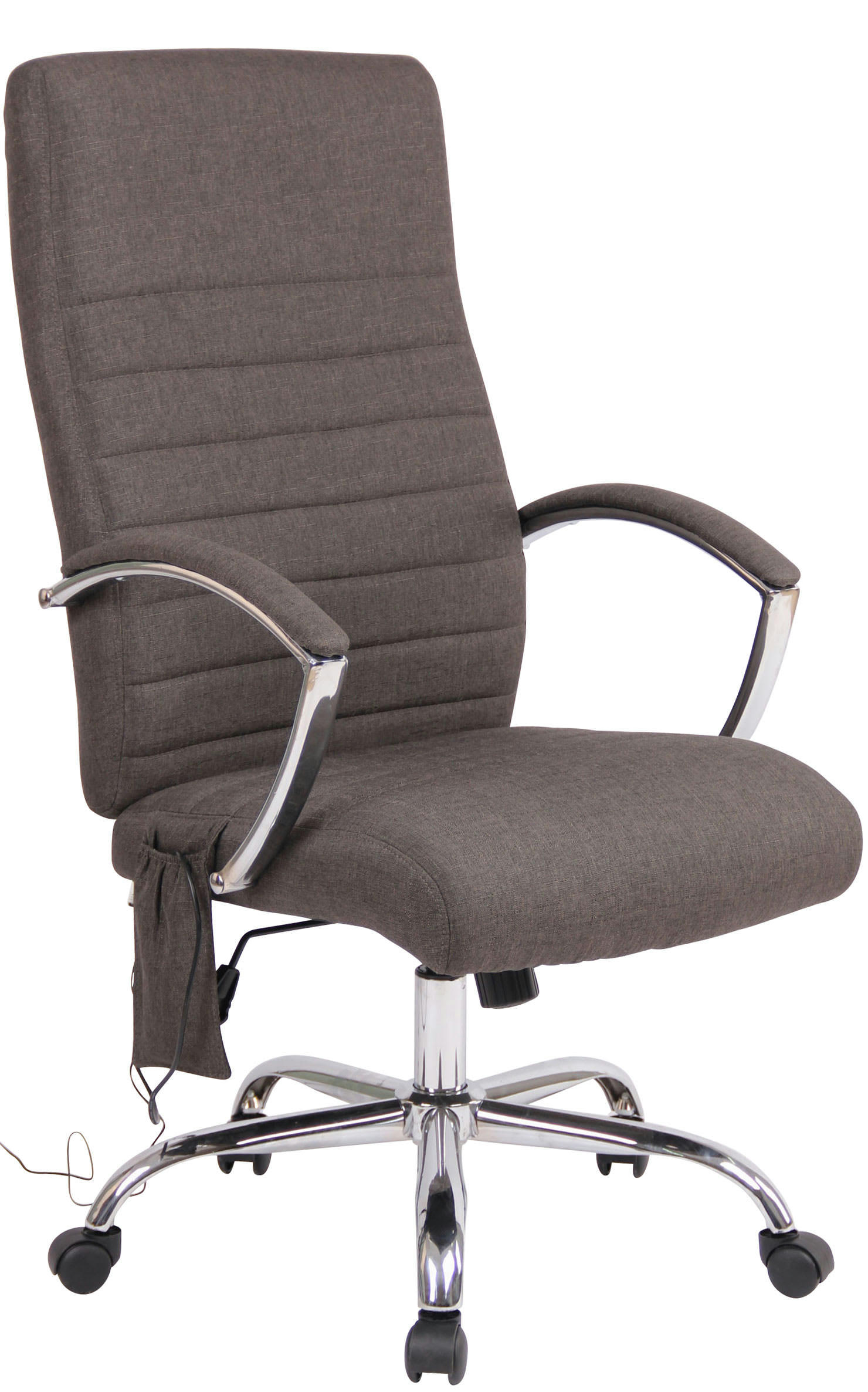 VALAIS - Chaise de bureau massant et réglable en tissu Gris foncé