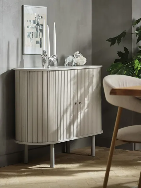 Skænk DYVIG 100cm 2 jalousilåger sand