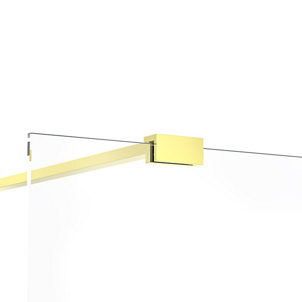 Barre de stabilisation dorée l.70 cm pour paroi de douche à l'italienne, GoodHome Ledava