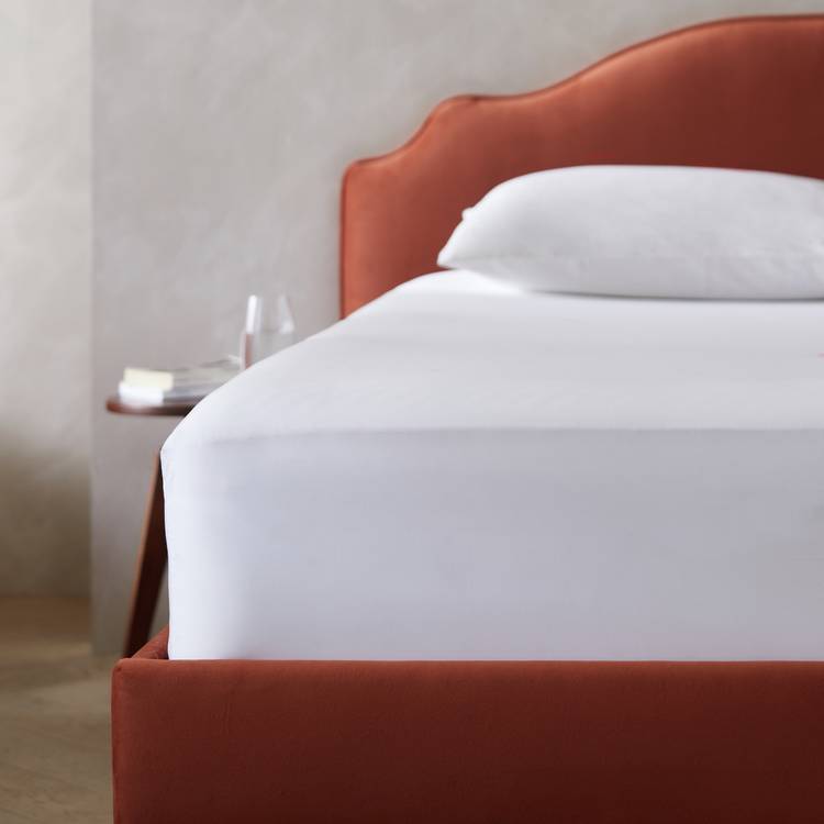 Habitat Egyptian Cotton 400TC White Fitted Sheet- Single