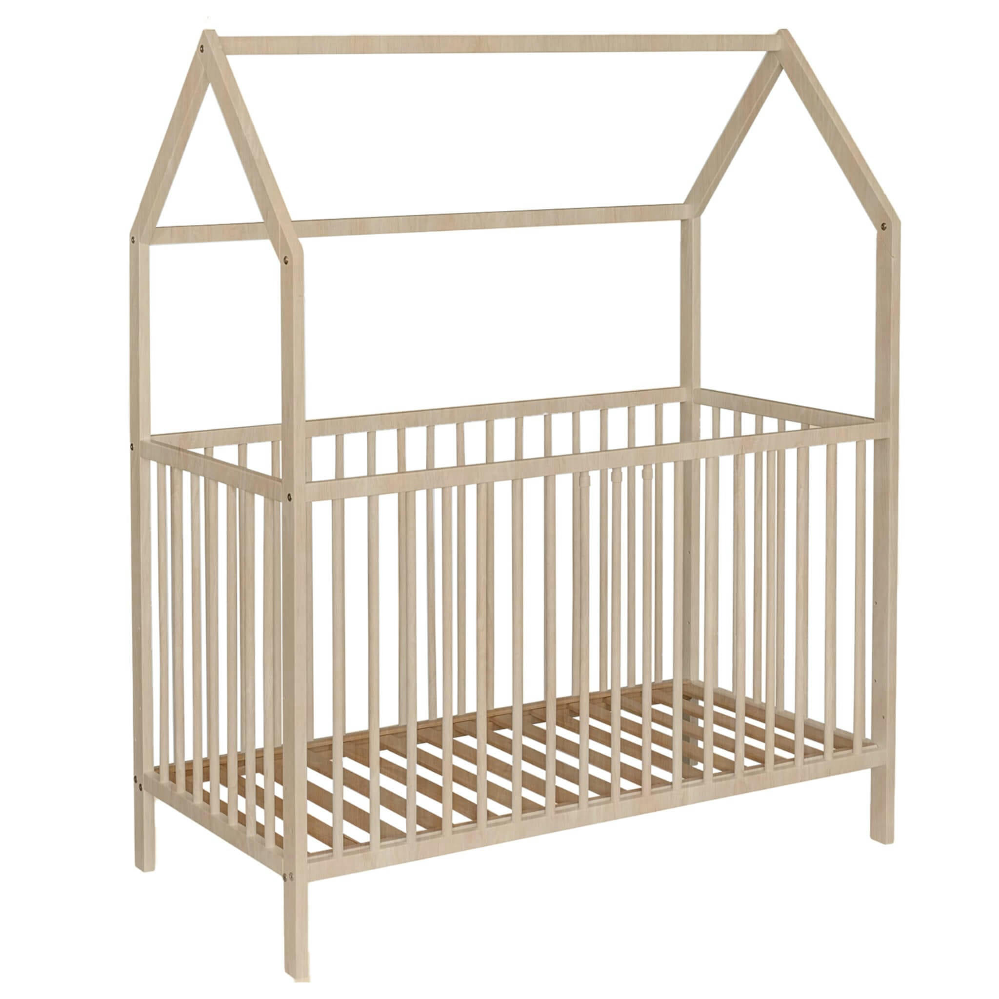- Lit bébé cabane évolutif en bois massif 60x120