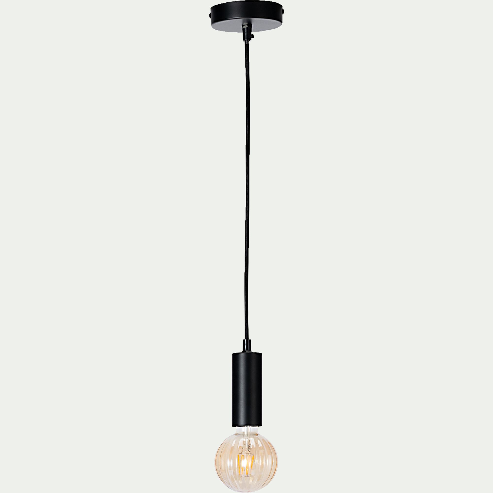 TEOULA - Suspension électrifiée en fer D10x150cm - noir