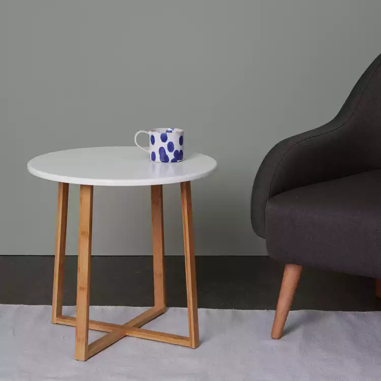 Habitat Drew Low Side Table - Bamboo