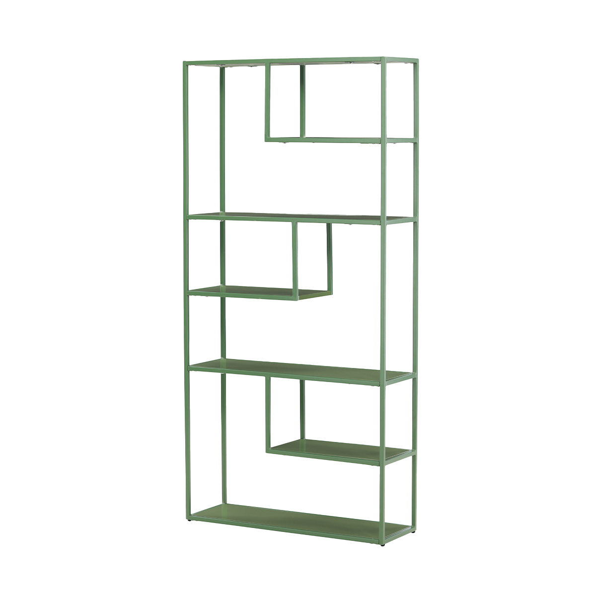 Nest living Jaxx Metalen Boekenkast Groen - 164 x 80 cm