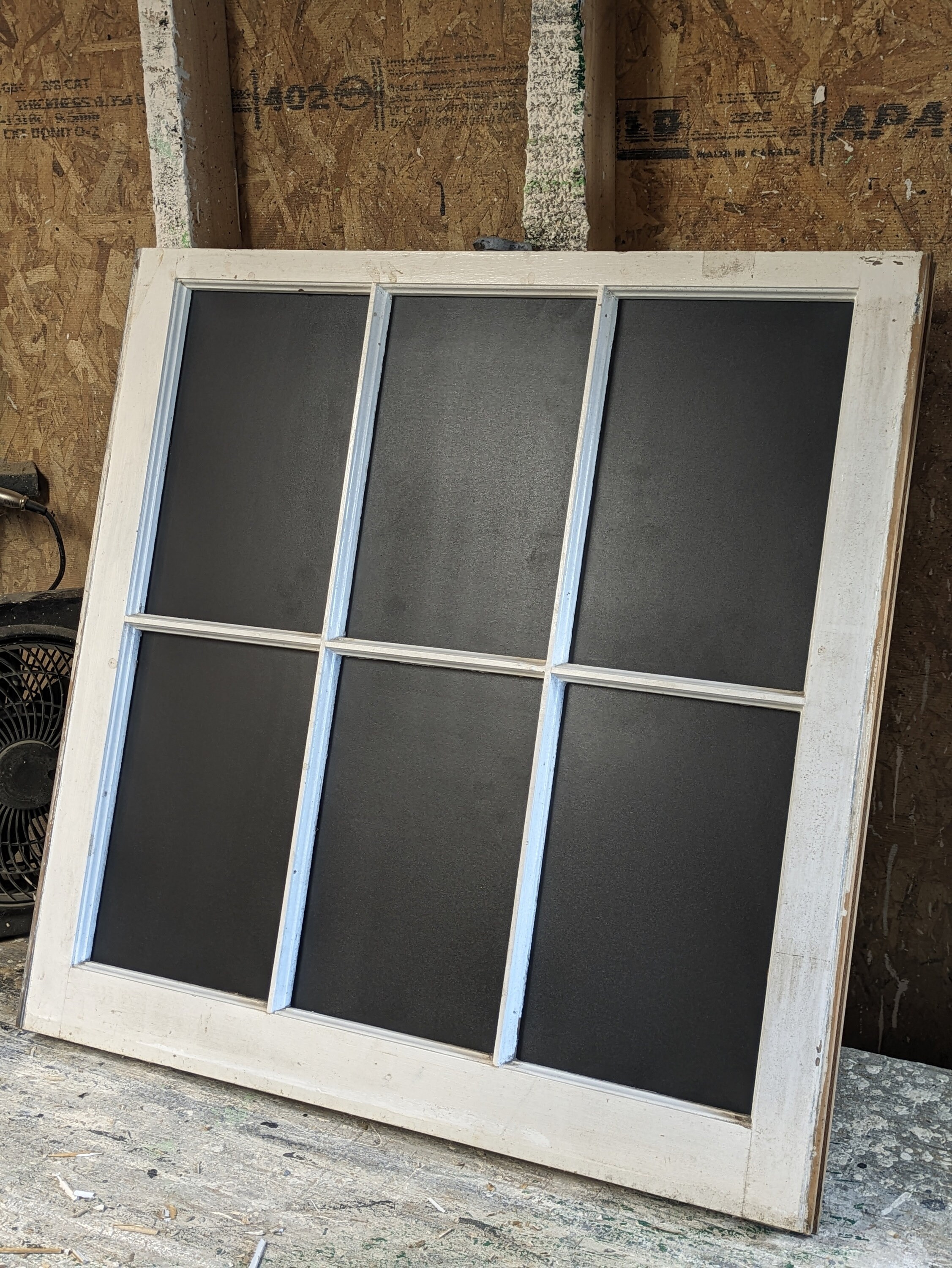 Vintage antique farm window sash frame 6 pane 28x28 rustic distressed shabby wedding decor, calendar, organizer, restaurant decor chalkboard