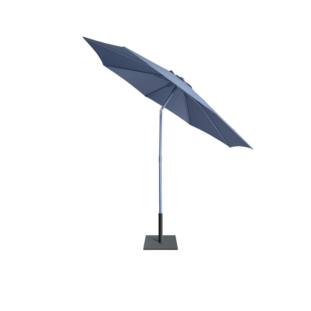 Parasol centré rond Java inclinable hauteur ajustable gris UPF50  Ø250xH185-245cm