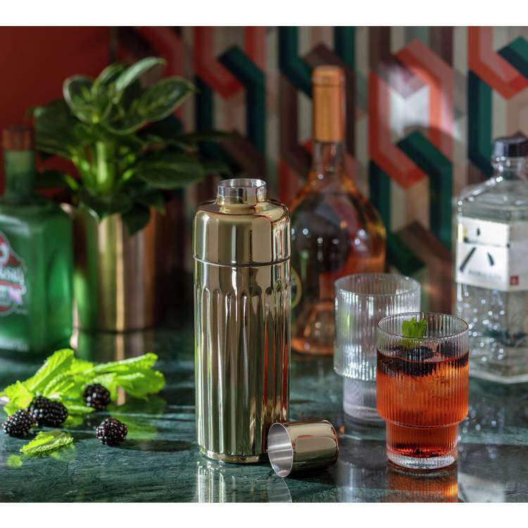 Habitat Gold Tone Cocktail Shaker