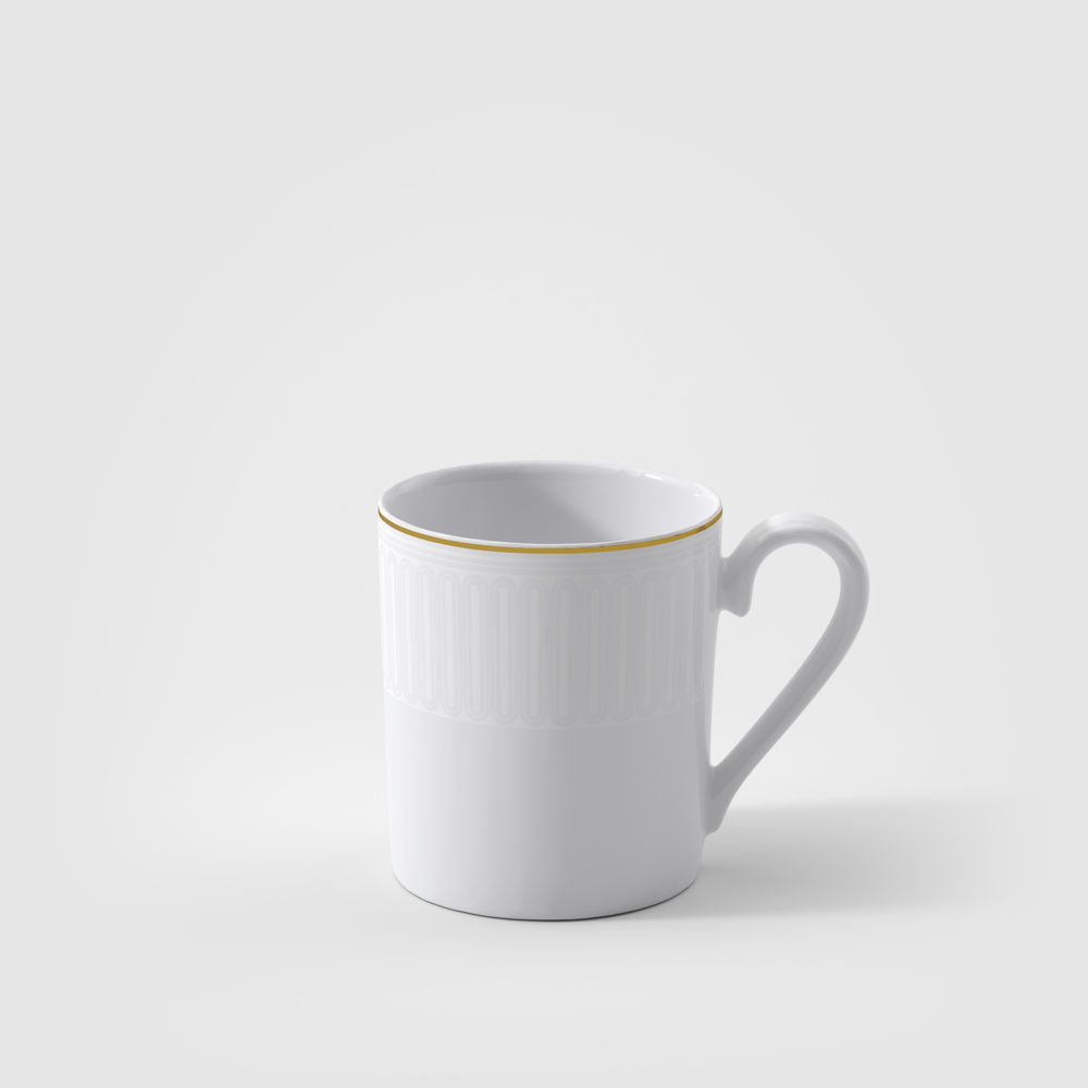 Chateau Septfontaines Mug - White, 7.8 oz, Premium Bone Porcelain