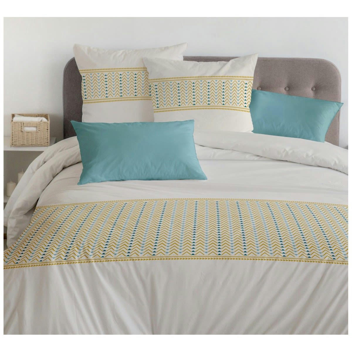 LE NAT MIEL - LE NAT MIEL Parure de couette 100% coton - Beige - 240x260 cm