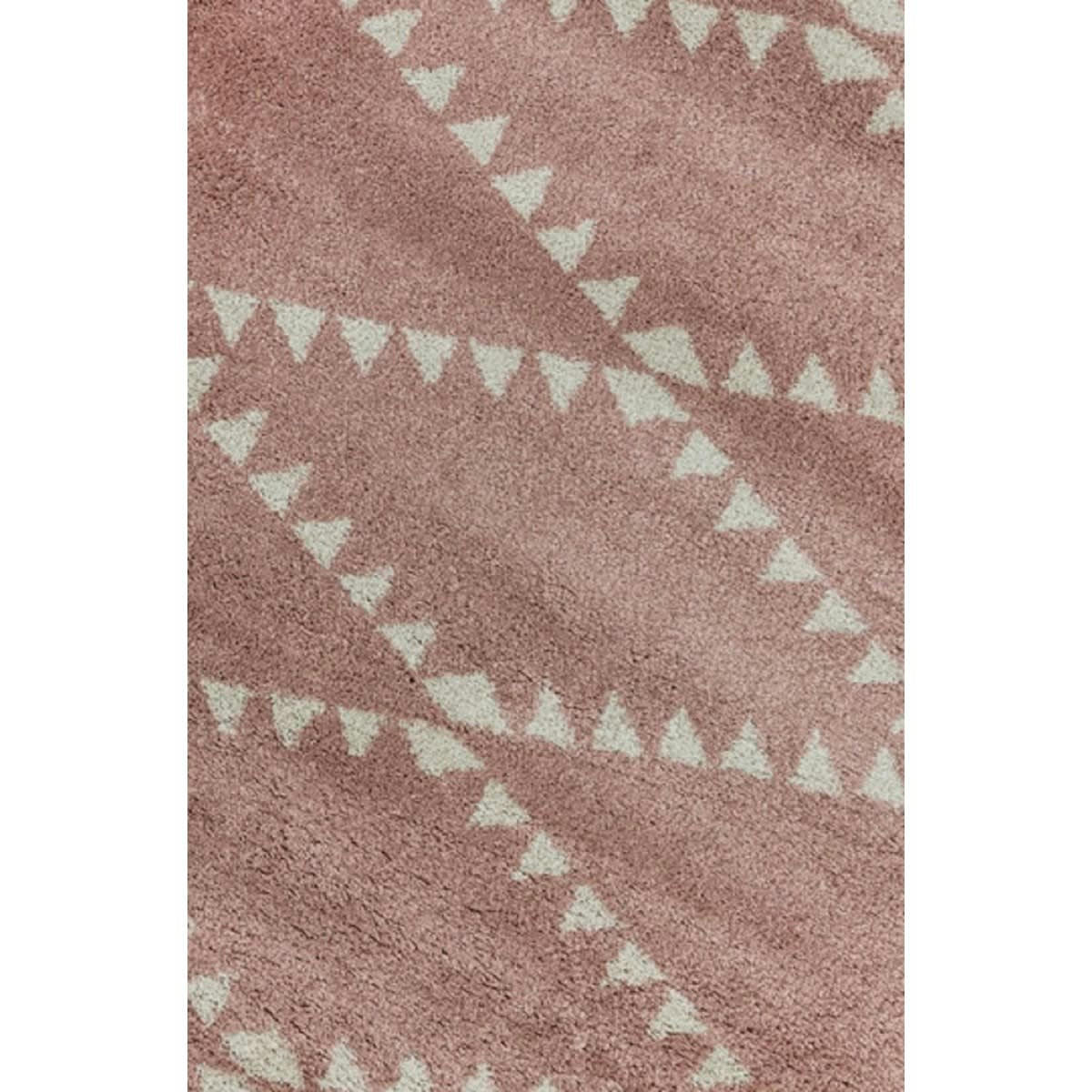 DIKO - Tapis style berbère en Polypropylène Rose 120x170 cm