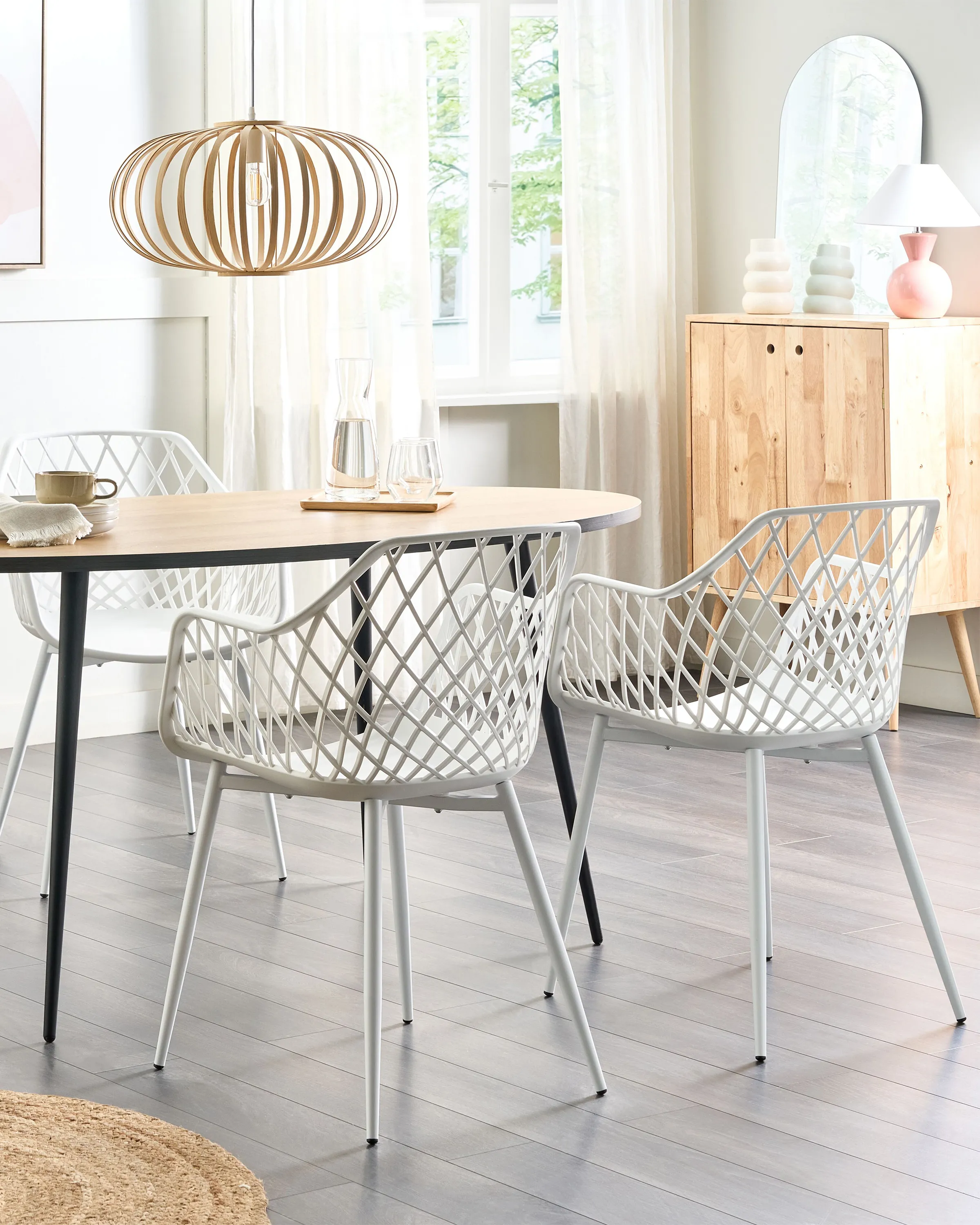Set of 2 Dining Chairs NASHUA II White