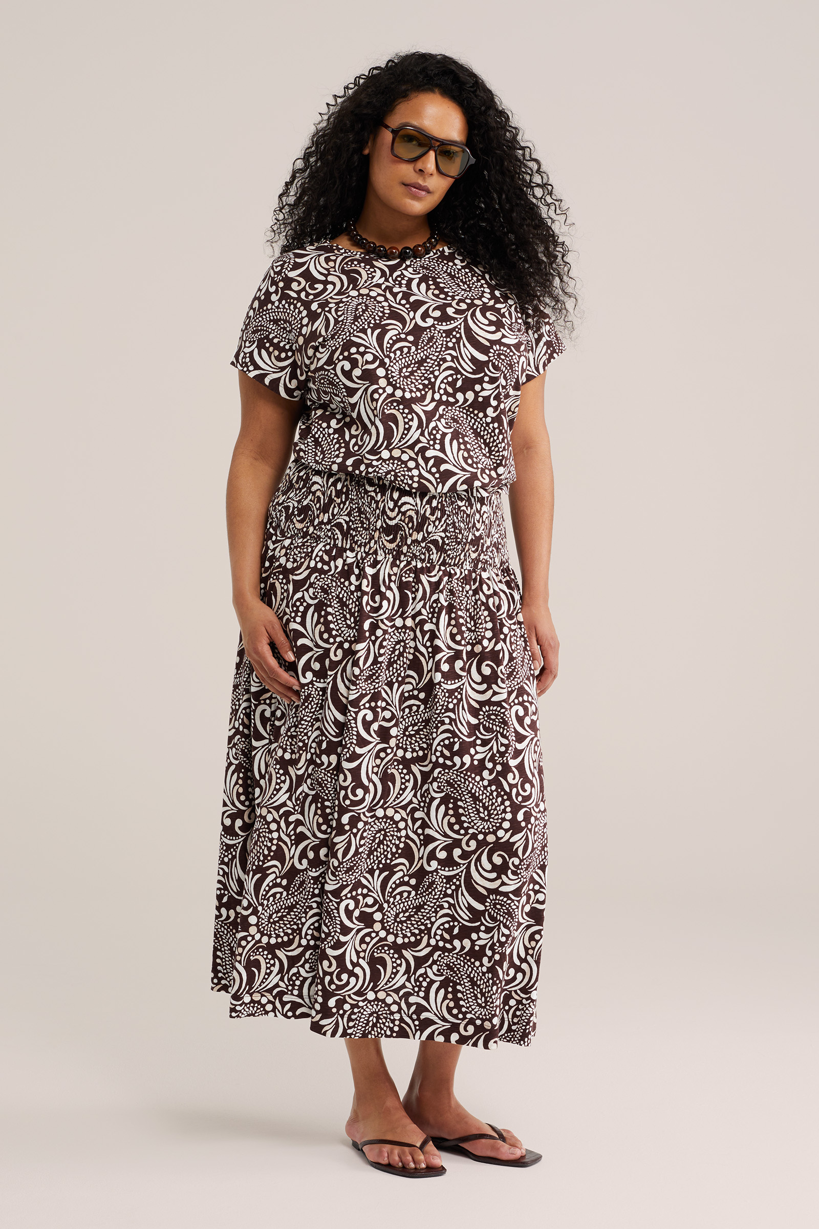 Dames T-shirt met print - Curve