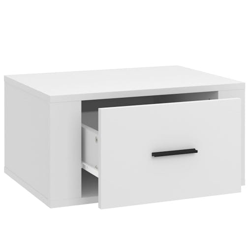 NNEVL Wall-mounted Bedside Cabinets 2 pcs White 50x36x25 cm