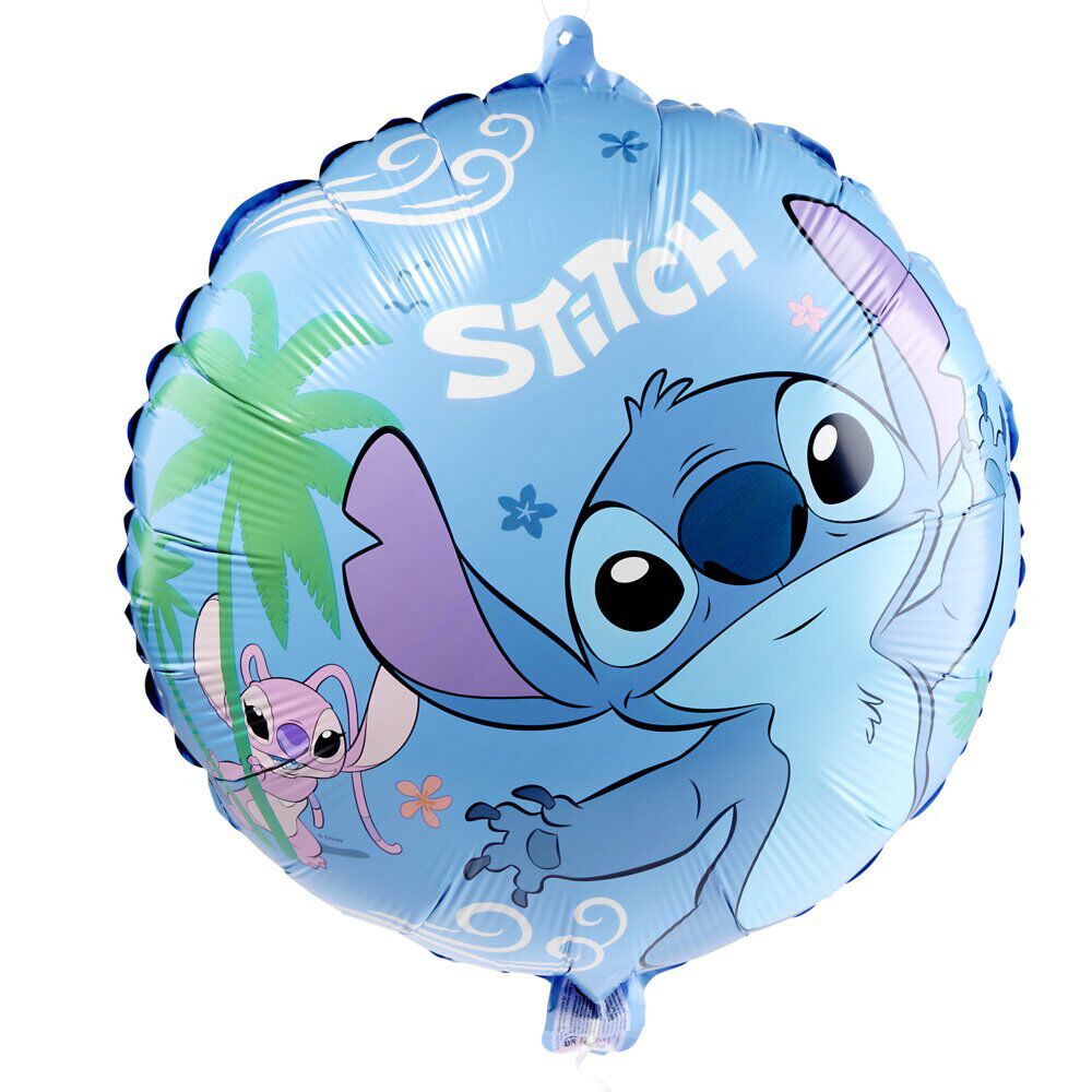 Ballon aluminium Disney Stitch bleu Ø40cm