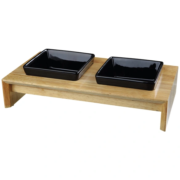 Napf-Set, Keramik/Holz 0,8 l