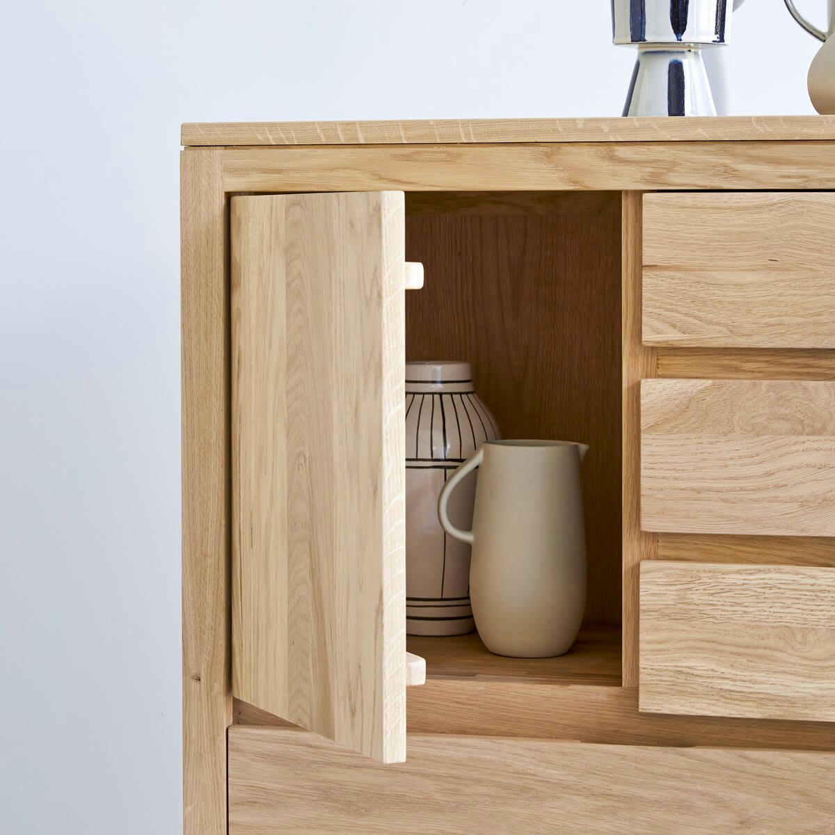 PAULO - Bahut en chêne massif 80 cm