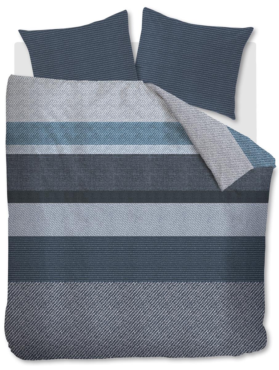 Beddinghouse Menno dekbedovertrek - Lits-Jumeaux - 240x200/220 cm - Blauw