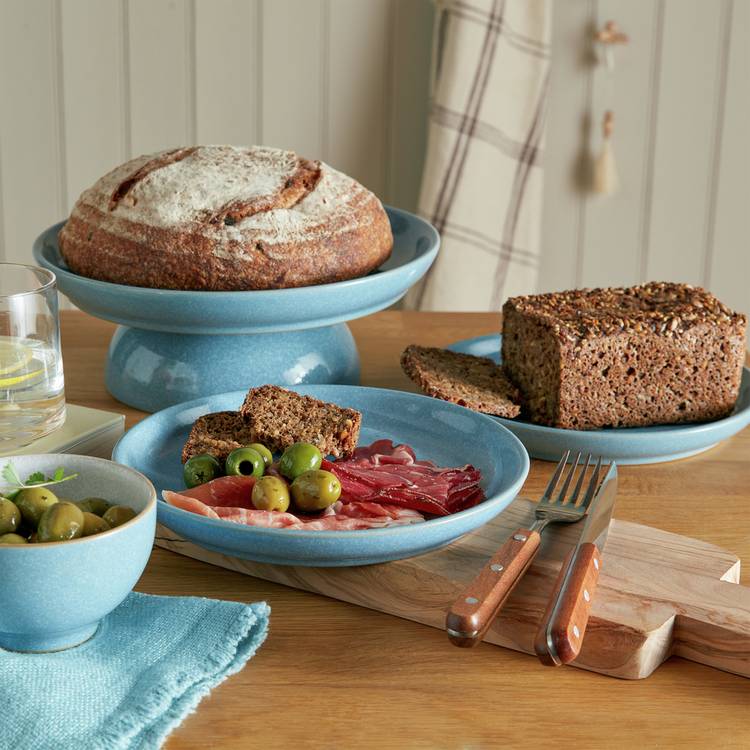 Denby Elements 12 Piece Stoneware Dinner Set - Blue