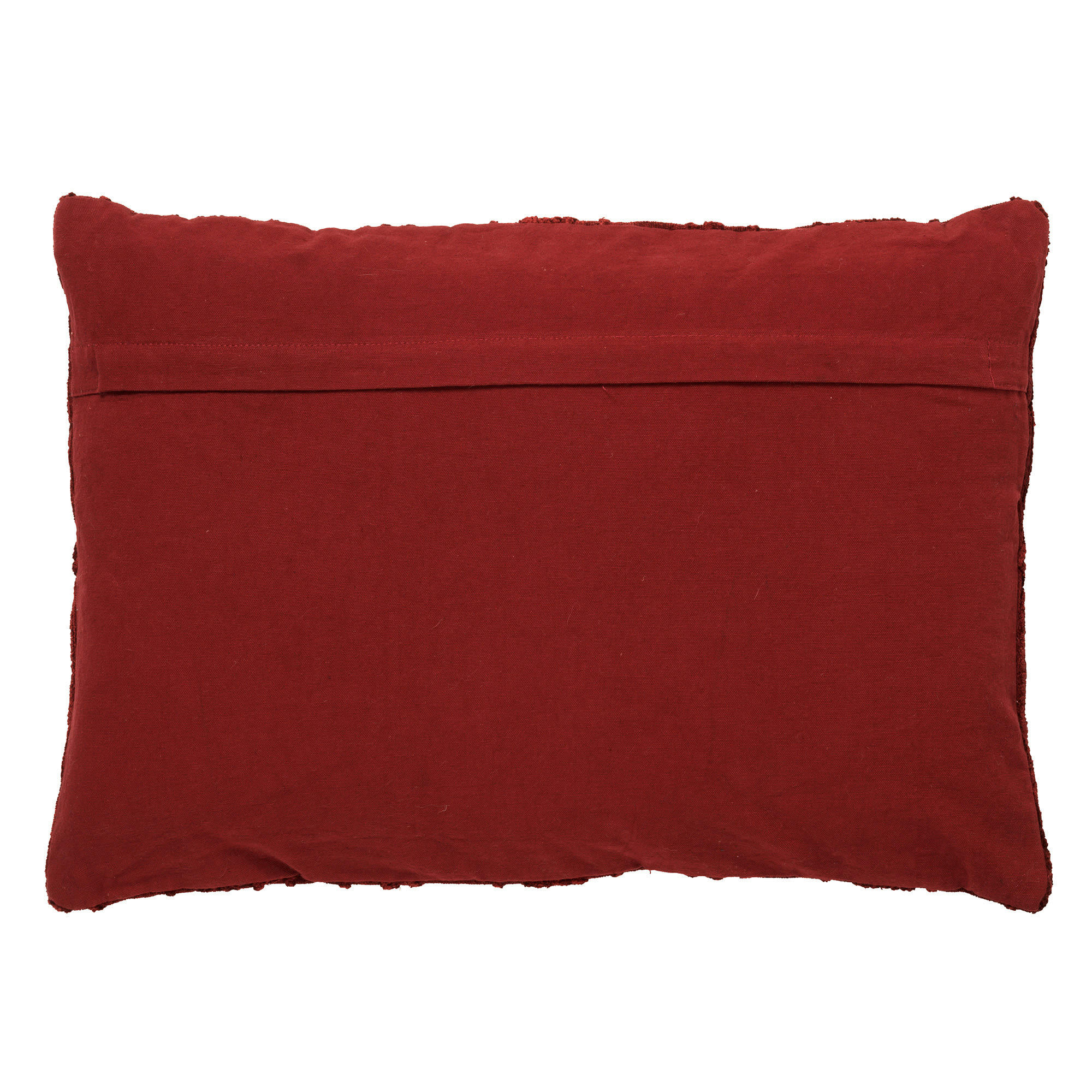 AMAR - Coussin - rouge en coton 40x60 cm avec motif fleuri